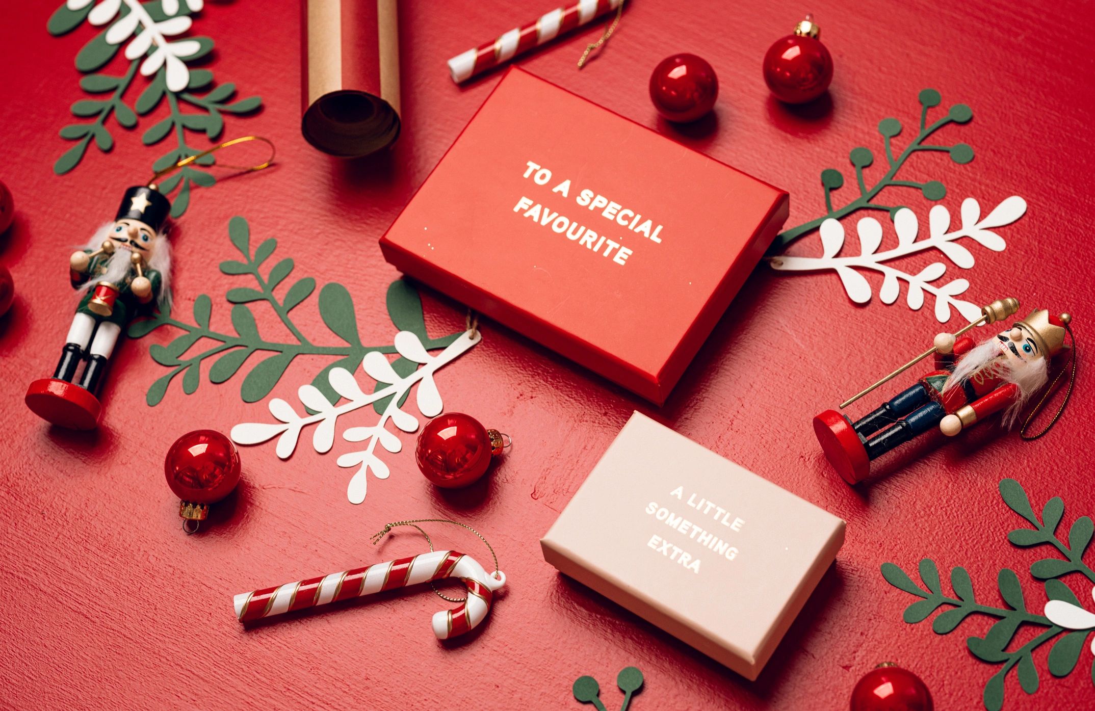 Styled product flat lay used as testimonial visual