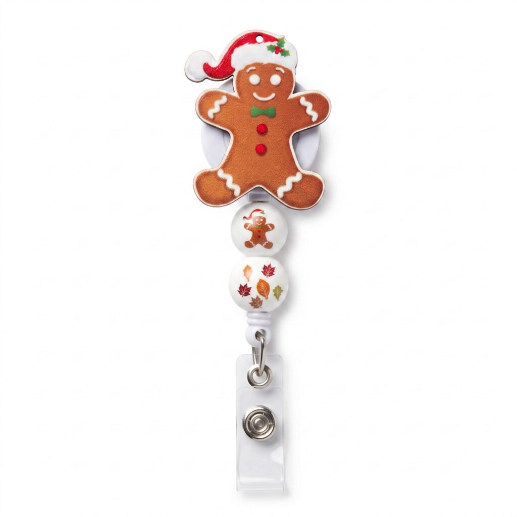WOODEN GINGERBREAD MAN BADGE